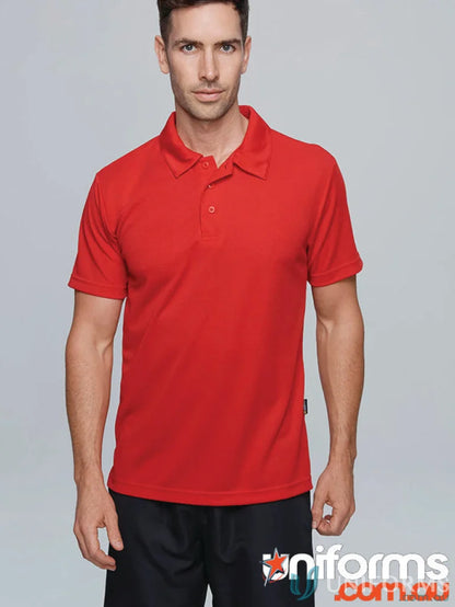 Red short-sleeved Polo Shirt made of comfy fabric from Botany Polo workwear collection