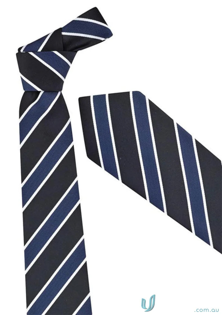Boulevard Contrast Stripe Tie featuring a classic striped contrast stripe tie design