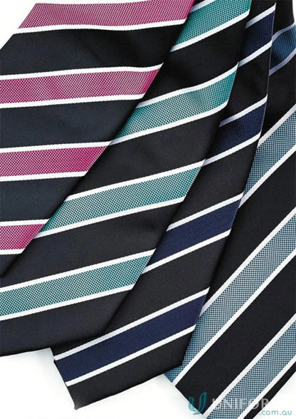 Boulevard Contrast Stripe Tie with colorful striped neckties for a sharp look