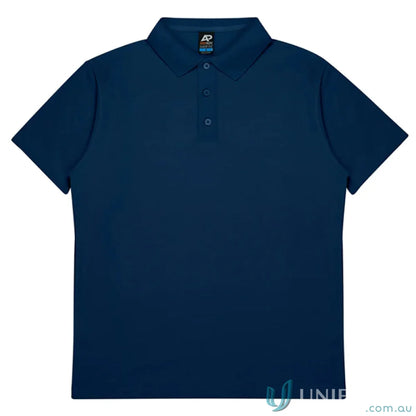 Hunter Kids Polo in navy blue pique knit perfect for school uniforms and casual workwear