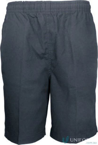 Dark gray elastic waist boys school shorts perfect for boys school uniform look