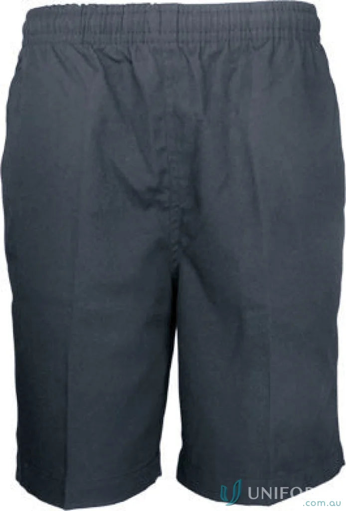 Dark gray elastic waist boys school shorts perfect for boys school uniform look