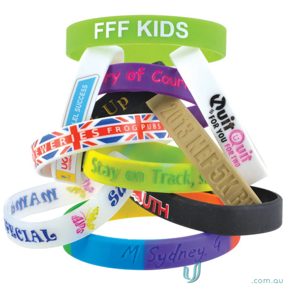 Colorful silicone wristbands perfect for uniforms and workwear accessories