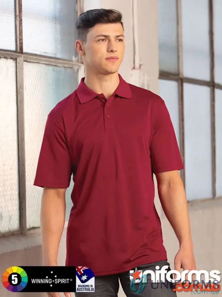 Maroon breathable bamboo charcoal polo shirt from Ps59 Lucky Bamboo collection