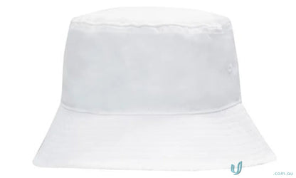 Plain white bucket hat from Breathable Poly Twill Workwear, perfect for uniforms