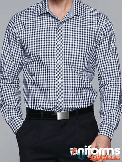 Brighton LS Shirt with cool black and white check design, stylish check pattern