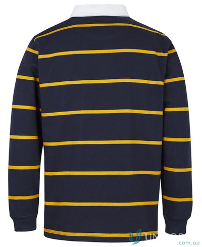 Navy and gold striped yarn dyed rugby shirt from Jb’s Yarn Dyed Brighton Jumper