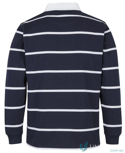 Navy and white striped yarn dyed rugby jumper from Jb’s Yarn Dyed Rugby collection