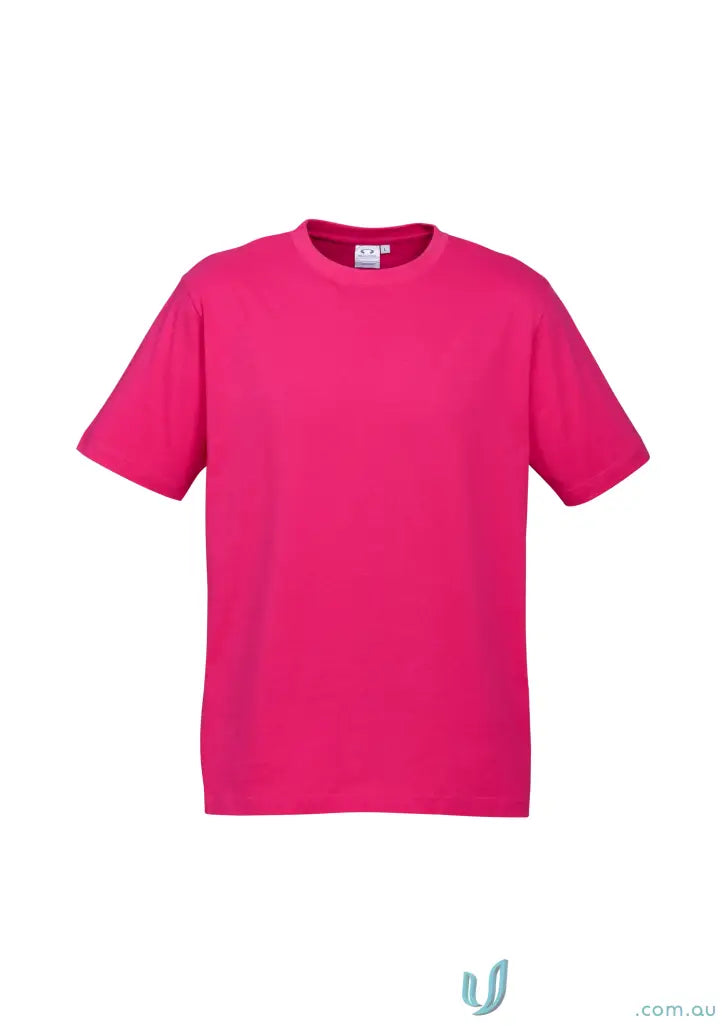 Brightport Tee ice tee in vibrant pink short-sleeved crew neck for biz collection
