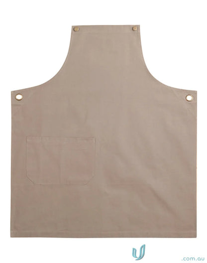 Beige canvas Brunswick Bib Apron, part of AP07 Brunswick Bib functional workwear