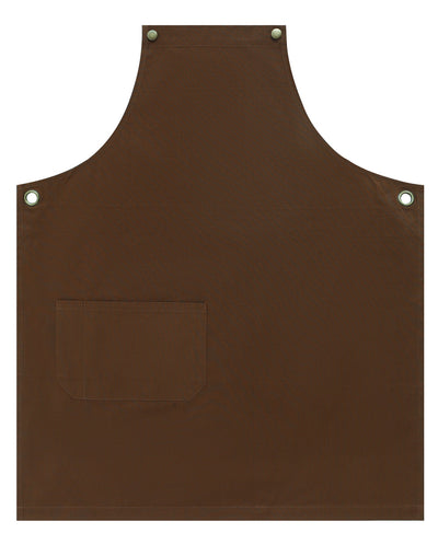 Brunswick bib apron back with 4 silver grommets and front pocket