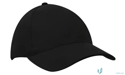 Black brushed cotton cap with contrasting peak from Brushed Heavy Cotton Cap collection