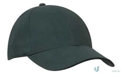 Dark green brushed cotton cap with contrasting peak from Brushed Heavy Cotton Cap collection