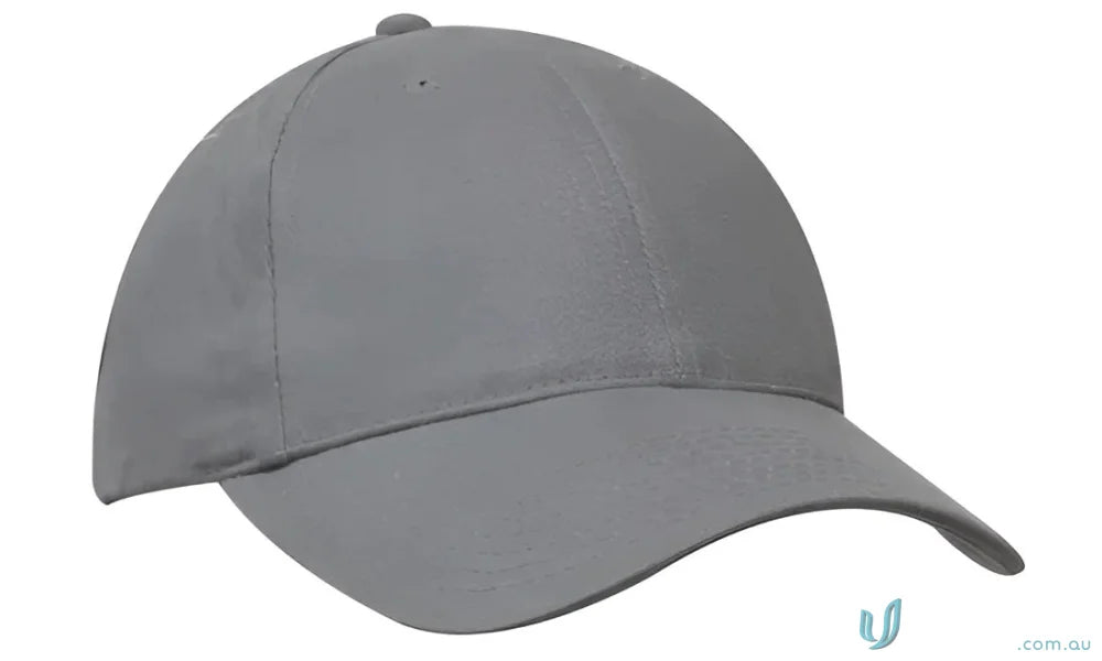 Gray heavy brushed cotton cap with contrasting peak, perfect for casual style