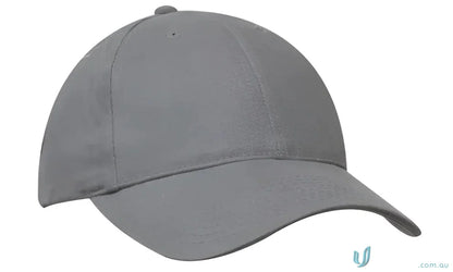 Gray heavy brushed cotton cap with contrasting peak, perfect for casual style