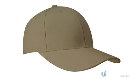 Khaki Brushed Cotton Cap with Contrasting Peak, Heavy Brushed Cotton Material