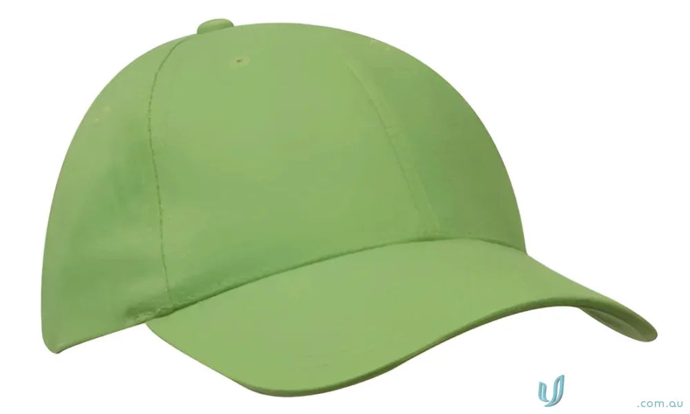 Light green brushed cotton cap with contrasting peak from Brushed Heavy Cotton Cap collection