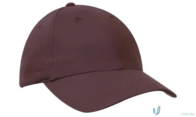 Maroon brushed cotton cap with contrasting peak, part of the Brushed Heavy Cotton Cap collection