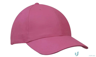 Pink brushed cotton cap with contrasting peak perfect for casual wear