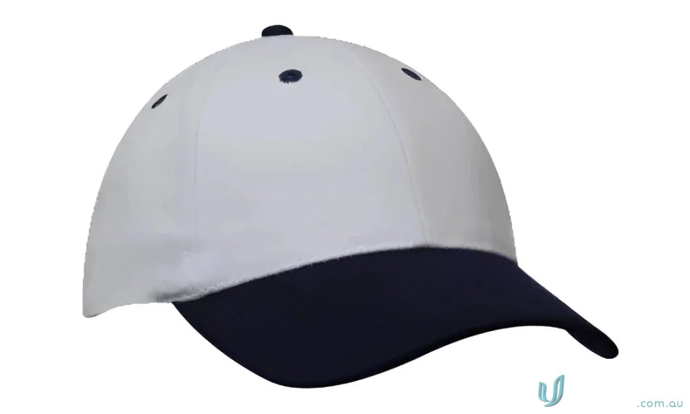 Two-tone Brushed Heavy Cotton Cap with Contrasting Peak for a cool casual look