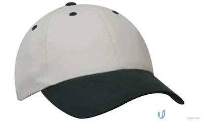 Two-tone heavy brushed cotton cap with contrasting peak for stylish everyday wear