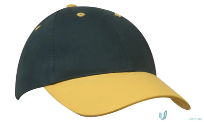 Two-tone baseball cap with contrasting peak made of heavy brushed cotton for style and comfort