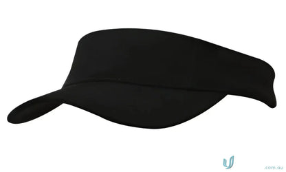 Black sun visor for uniforms and workwear, part of the Brushed Heavy Cotton Visor collection
