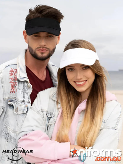 Brushed Heavy Cotton Visor for uniforms and workwear, stylish headwear option