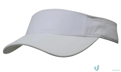 White sun visor for workwear and uniforms in the Brushed Heavy Cotton Visor collection