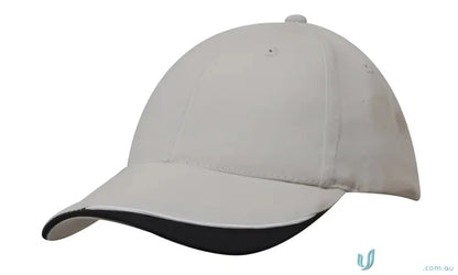 Gray baseball cap with black brim from high stock range, wide inch days, perfect centimeter imprint