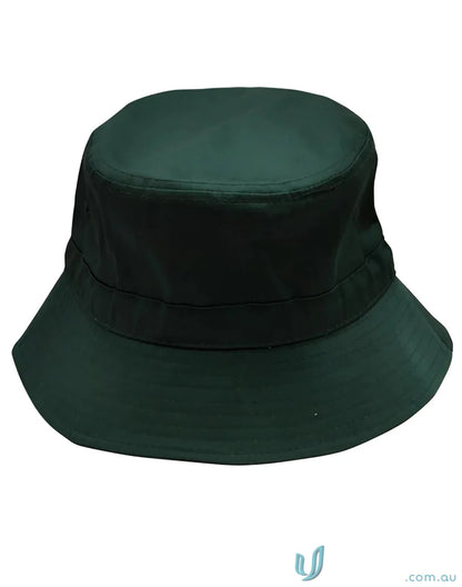 Dark green winning spirit bucket hat with sun protection soft brim for a chill look