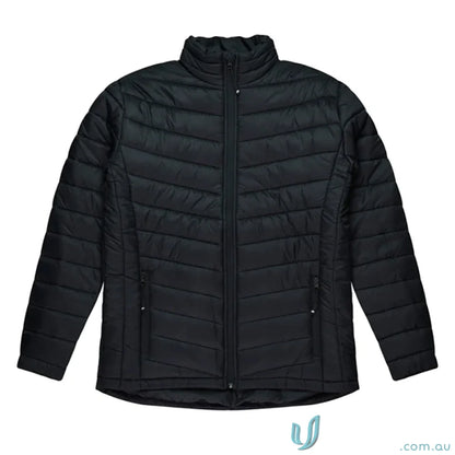 Black quilted puffer jacket from BULLER KIDS JACKETS perfect for buller jacket workwear or uniforms