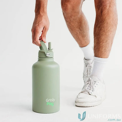 Green stainless steel insulated drink bottle from Byron stylish hydration solution on-the-go