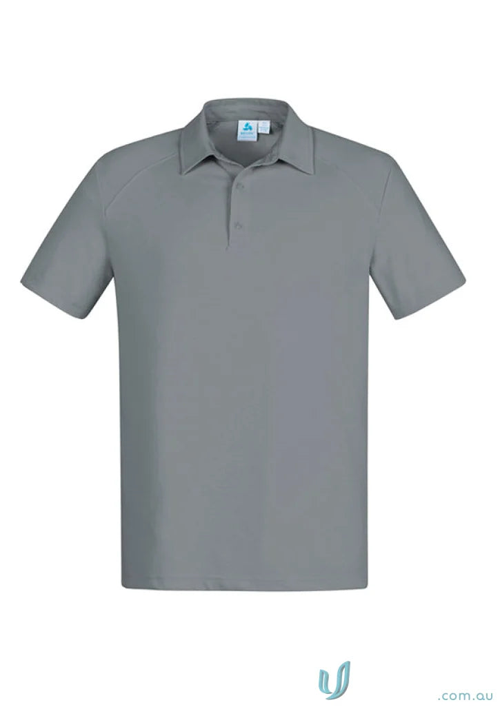 Gray short-sleeved Byron Polo from Biz Collection Byron in tailored fit for men
