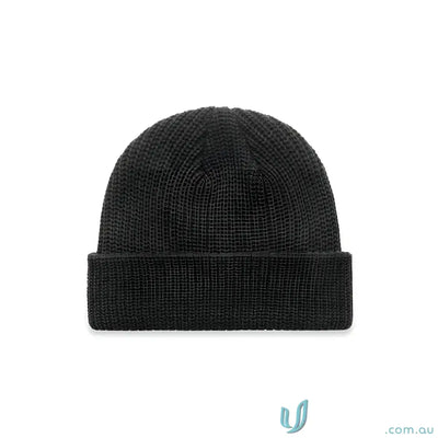 Dark gray knit beanie from AS Colour Cable Beanie collection, perfect for style and warmth