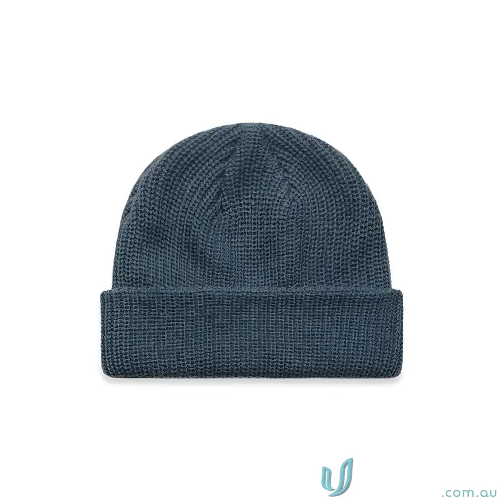 Blue knitted colour cable beanie from AS Colour Cable Beanie 1120 Mid-Weight Acrylic