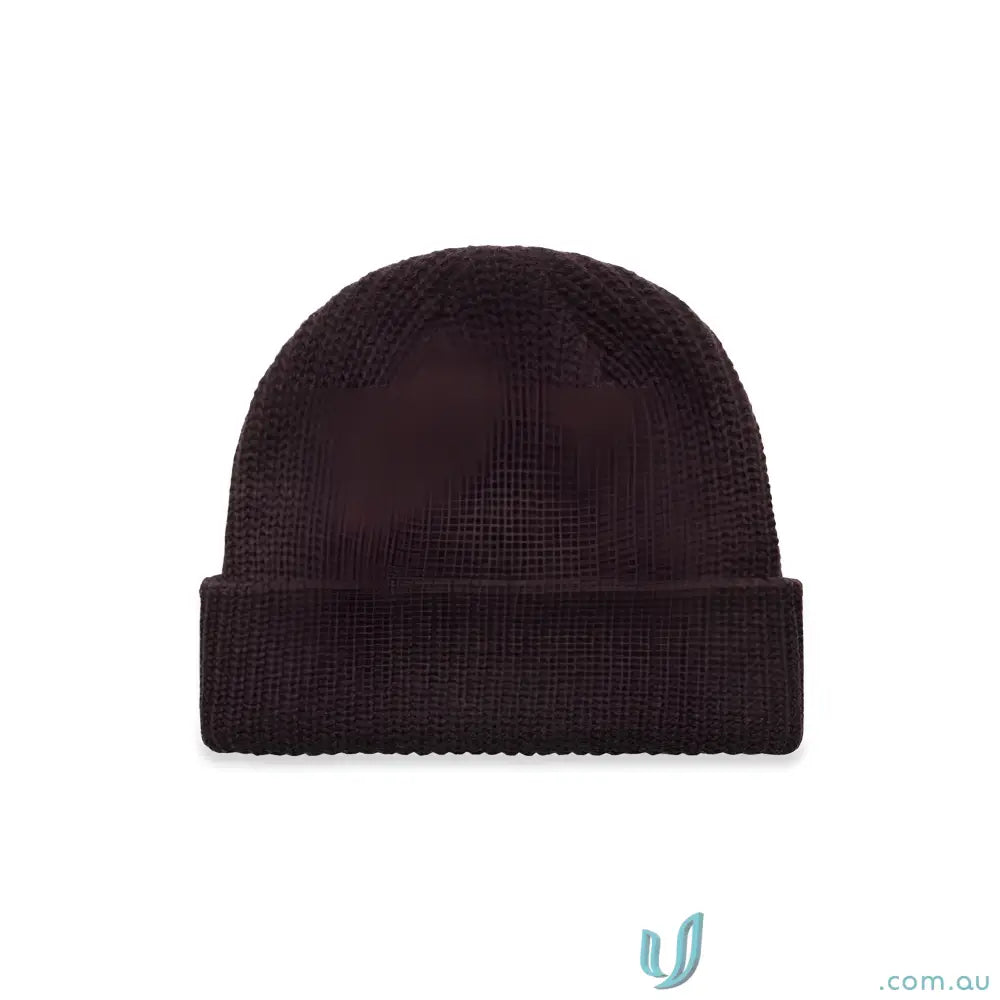 Brown knit cable beanie from AS Colour Cable Beanie 1120 Mid-Weight Acrylic collection