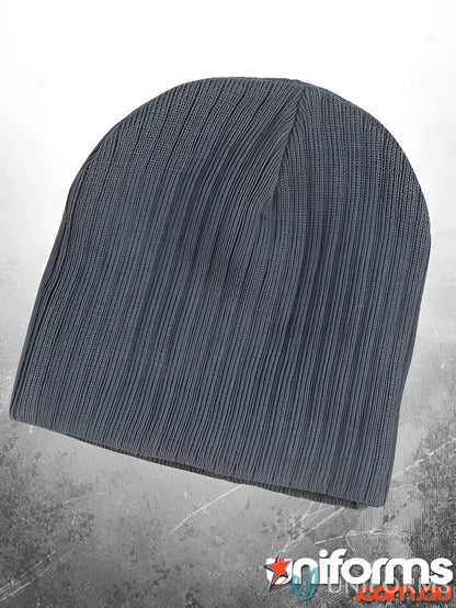 Gray ribbed knit beanie from Winning Spirit Cable Knit Beanie perfect to stay warm