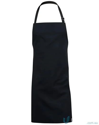 Black adjustable apron with AP03 bib apron style and adjustable neck strap from Winning Spirit Cafe