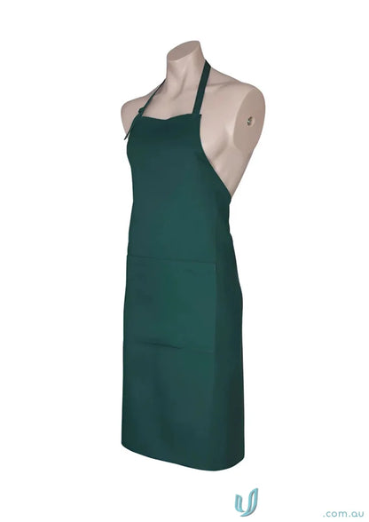 Green apron on mannequin from Cafe Bib Apron collection bib apron BA95