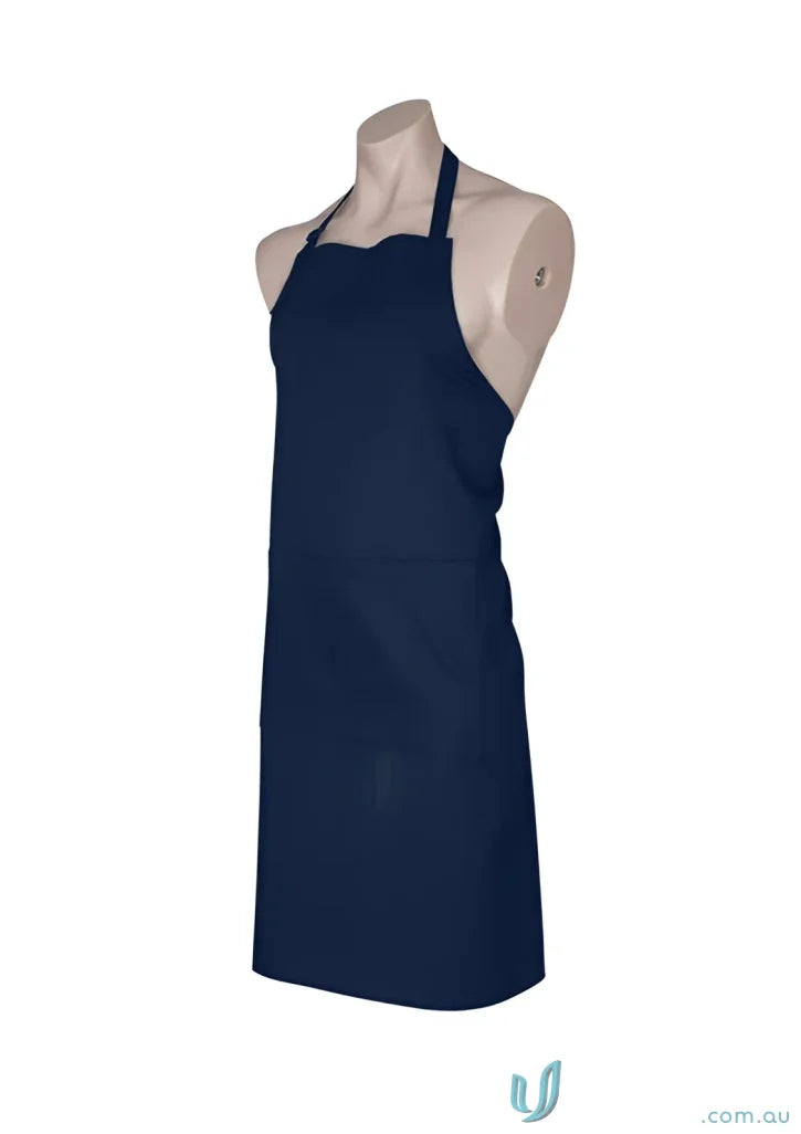 Navy blue Cafe Bib Apron on a mannequin from the Collection Bib Apron BA95