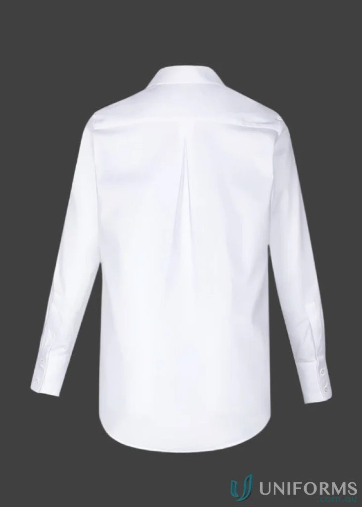 White long-sleeved women’s Camden Cotton Rich shirt, perfect for a smart casual look