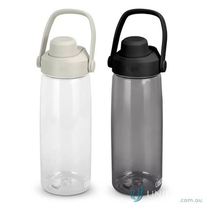 Two CamelBak Thrive 750ml bottles with leak-proof screw lids and spring-loaded flip mechanism