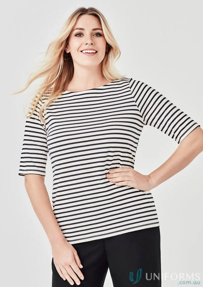 Camille Womens striped boatneck top, perfect for casual style and everyday wear