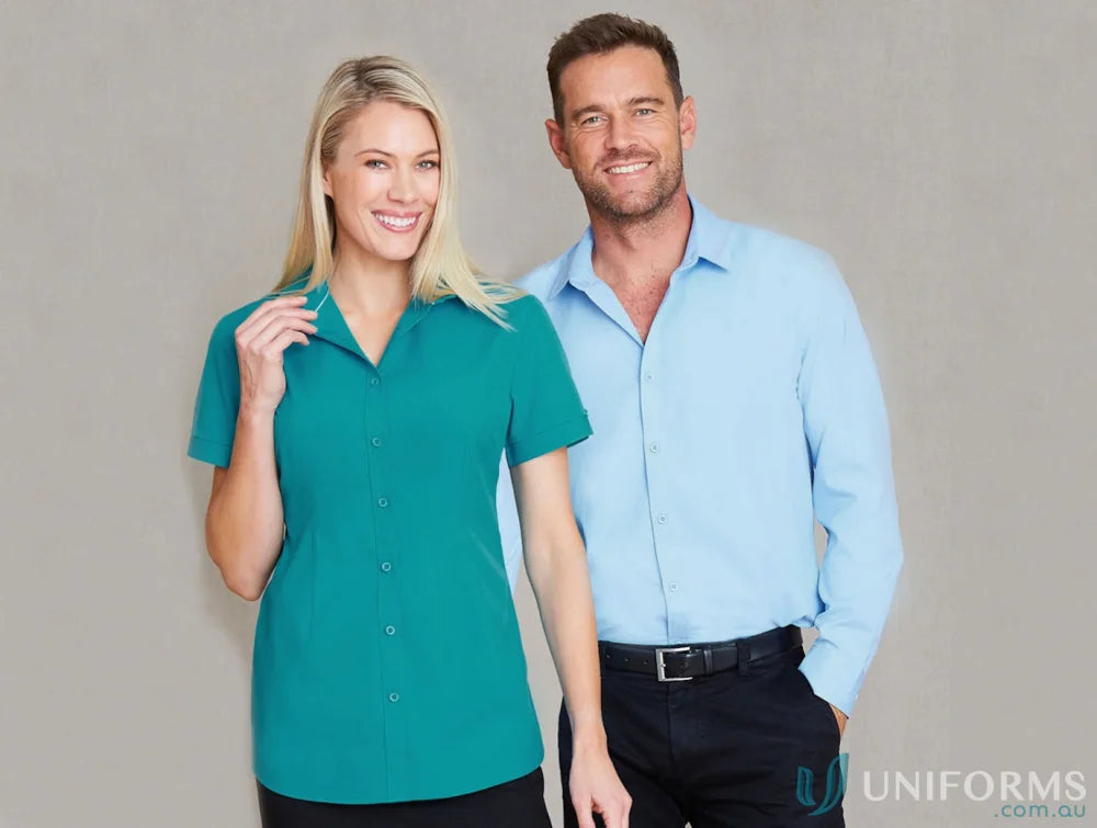 Matching professional ladies workwear shirts perfect for uniforms and office attire