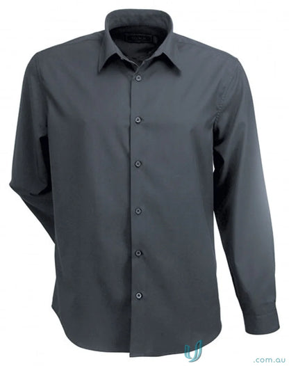 Dark gray candidate 2035l men’s long sleeve dress shirt with classic collar
