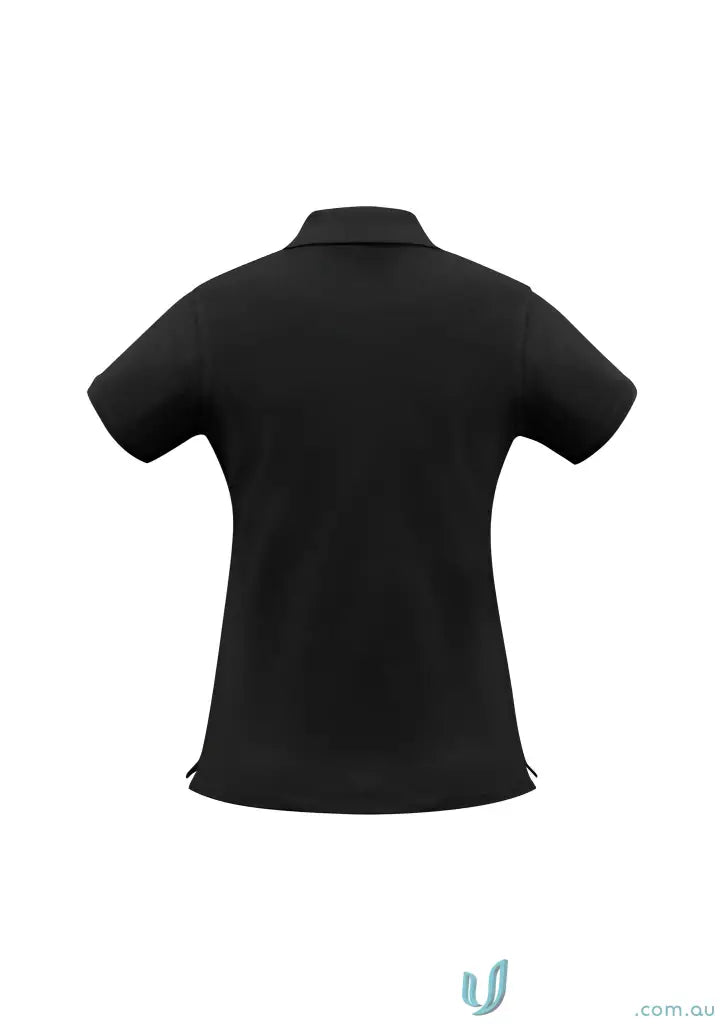 Black short sleeve polo from Biz Collection Women’s, ideal for neon short sleeve style