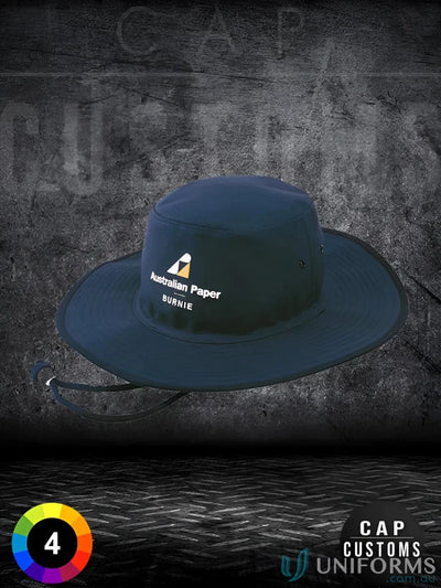 Dark-colored sun hat from Canvas Hat, perfect for uniforms and workwear FAQs link