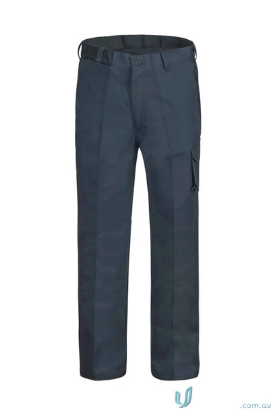 Dark blue cargo cotton drill trousers perfect for laid-back style and comfort