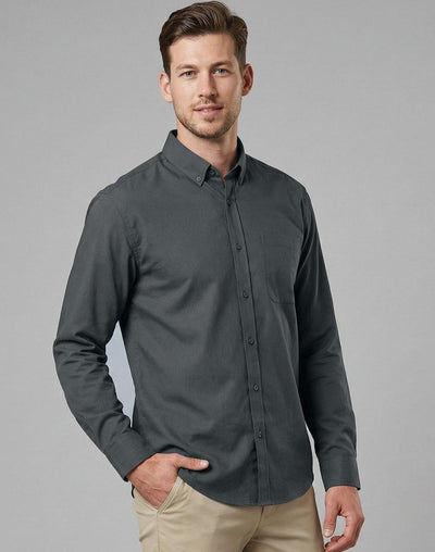 Dark gray m7009l Casual Cotton Blend Shirt for corporate casual professional appearance